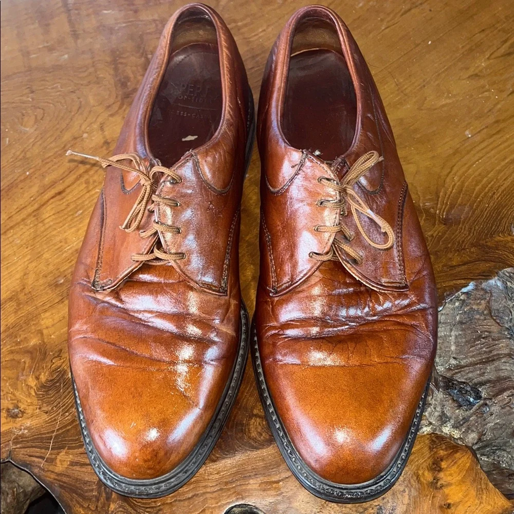 Sperry Men's Brown Leather Lace Up Dress Shoes size 10